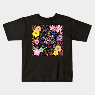 Bright Autumn Floral Kids T-Shirt